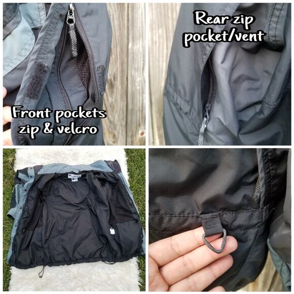 Columbia Fire Ridge Jacket Size M Black Gray Zip Outer Shell Women's Medium EUC - Picture 8 of 14